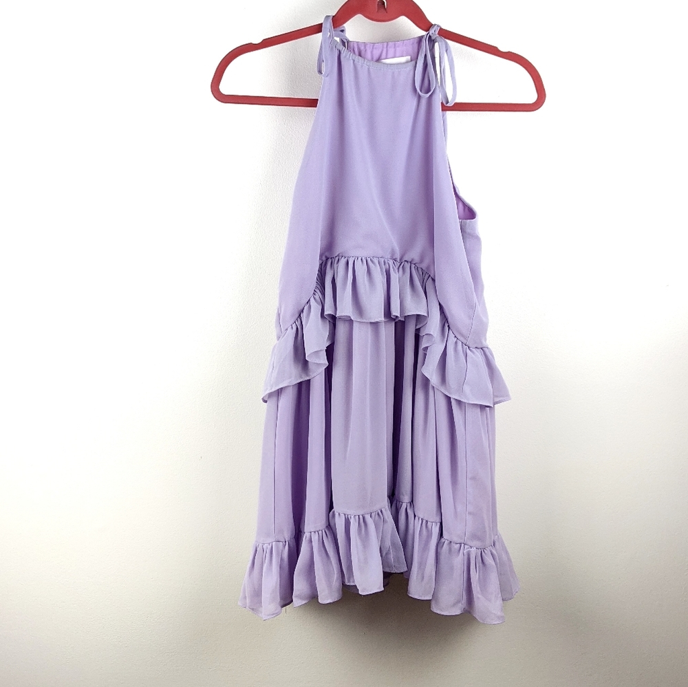 Lovers + Friends Lilac Banks Ruffle Mini Dress XS